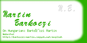 martin barkoczi business card
